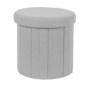 Pouf Coffre Pliable Gris 38x38 cm