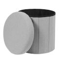 Pouf Coffre Pliable Gris 38x38 cm