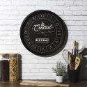 Horloge murale bistrot noir vintage Ø50cm