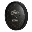 Horloge murale bistrot noir vintage Ø50cm