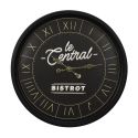 Horloge murale bistrot noir vintage Ø50cm