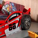 Lit Voiture de Course 90x200cm rouge - FORMULA RED
