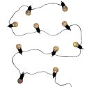 Guirlande lumineuse d'extérieur 10 ampoules led transparentes éclairage blanc chaud (L7,70m)