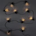 Guirlande lumineuse d'extérieur 10 ampoules led transparentes éclairage blanc chaud (L7,70m)