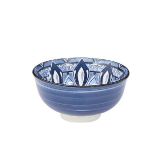 Bol en céramique bleu design jaipur (Ø12 cm)