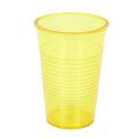 Set de 4 verres en plastique réutilisable au coloris vert, jaune et transparent
