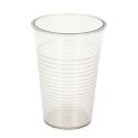 Set de 4 verres en plastique réutilisable au coloris vert, jaune et transparent
