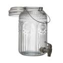 Distributeur à boisson 4L en verre décor vitraux avec robinet