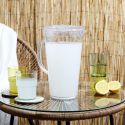 Ensemble de 1 pichet et 4 verres assortis en plastique coloré (vert, jaune, transparent)