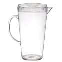 Ensemble de 1 pichet et 4 verres assortis en plastique coloré (vert, jaune, transparent)