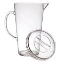 Ensemble de 1 pichet et 4 verres assortis en plastique coloré (vert, jaune, transparent)