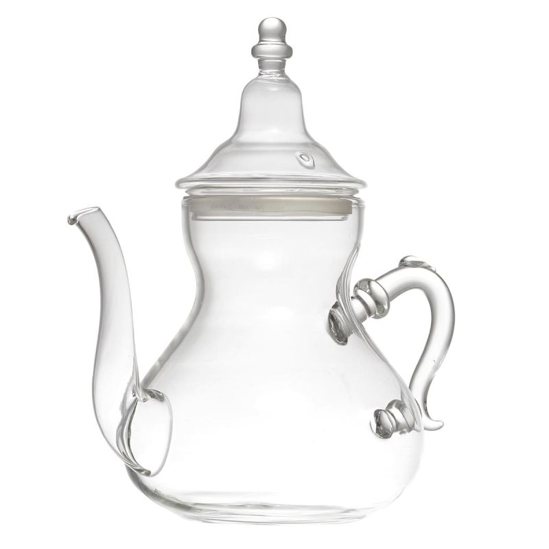 Théière en verre 80 cl avec bec verseur anti-goutte Théière en verre 80 cl avec bec verseur anti-goutte