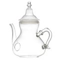 Théière en verre 80 cl avec bec verseur anti-goutte