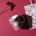Mug céramique avec fleurs roses et inscription “Merci pour cette année” (30 cl)