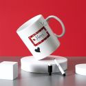 Mug XXL 80cl en céramique blanc avec message “Merci pour cette année” et feutre effaçable