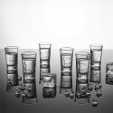 Set de 6 verres à shot en verre avec message “Conjugaison du verbe boire” (45 ml)