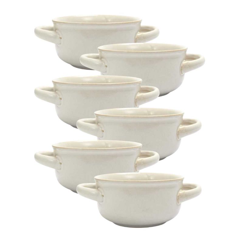 Set de 6 bols à soupe en Grés du Temps beige (60ml) Set de 6 bols à soupe en Grés du Temps beige (60ml)