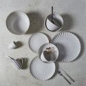 Set de 6 assiettes plates beiges en céramique (Ø27cm)