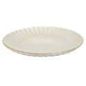 Set de 6 assiettes plates beiges en céramique (Ø27cm)