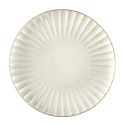 Set de 6 assiettes plates beiges en céramique (Ø27cm)