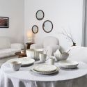 Set de 6 assiettes à dessert beiges en céramique (Ø21,7cm)