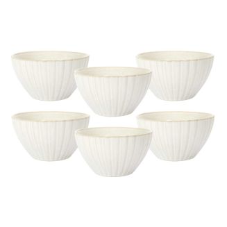 Set de 6 bols beiges en céramique (Ø14,5cm)