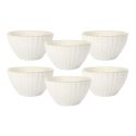 Set de 6 bols beiges en céramique (Ø11cm)