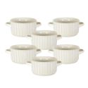 Set de 6 bols à soupe beiges en céramique (Ø13,5cm)