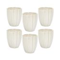 Set de 6 tasses à expresso beiges en céramique (12cl)