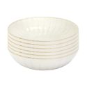 Set de 6 assiettes creuses beiges en céramique (Ø20cm)