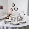 Set de 6 assiettes creuses beiges en céramique (Ø20cm)
