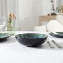 Assiette creuse en céramique coloris vert (Ø18,5cm)