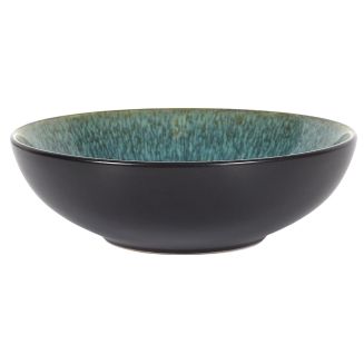 Assiette creuse en céramique coloris vert (Ø18,5cm)