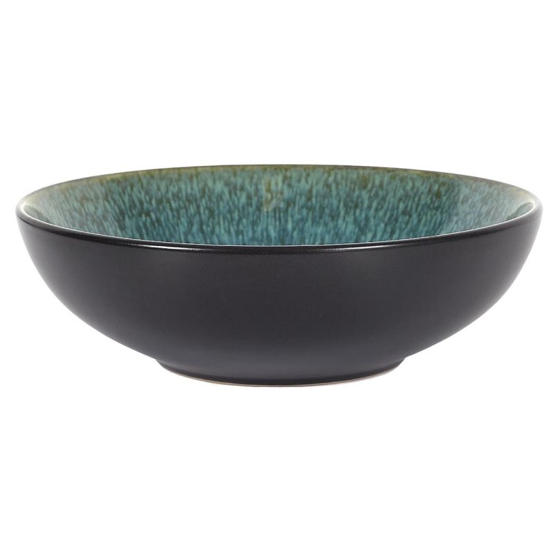 Assiette creuse en céramique coloris vert (Ø18,5cm) Assiette creuse en céramique coloris vert (Ø18,5cm)