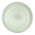 Set de 6 assiettes plates en céramique verte motif mandala (Ø27 cm)