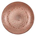 Set de 6 assiettes plates en céramique terracotta motif mandala (Ø27 cm)