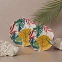 Set de 6 assiettes plates en plastique paradis exotique (Ø26cm)