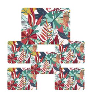 Ensemble de 6 sets de table en plastique paradis exotique (40x30cm)