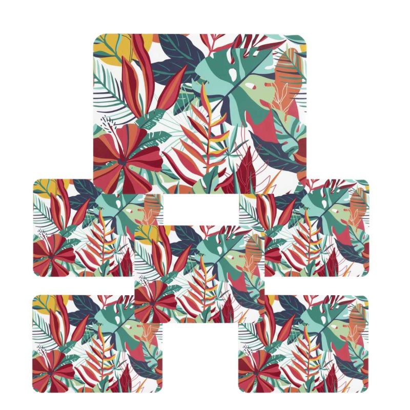 Ensemble de 6 sets de table en plastique paradis exotique (40x30cm)