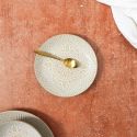 Set de 6 assiettes à dessert en céramique beige motif mandala (Ø19,5 cm)