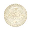 Set de 6 assiettes à dessert en céramique beige motif mandala (Ø19,5 cm)