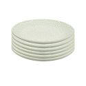Set de 6 assiettes à dessert en céramique vert motif mandala (Ø19,5 cm)