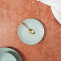 Set de 6 assiettes à dessert en céramique vert motif mandala (Ø19,5 cm)