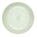 Set de 6 assiettes à dessert en céramique vert motif mandala (Ø19,5 cm)