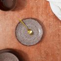 Set de 6 assiettes à dessert en céramique terracotta motif mandala (Ø19,5 cm)