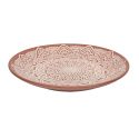 Set de 6 assiettes à dessert en céramique terracotta motif mandala (Ø19,5 cm)