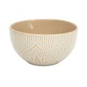 Set de 6 bols en céramique beige motif mandala (65cl)