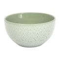 Set de 6 bols en céramique vert motif mandala (65cl)
