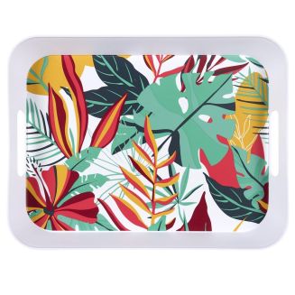Plateau en plastique paradis exotique (41x32cm)