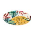Set de 6 assiettes à dessert en plastique paradis exotique (Ø20cm)